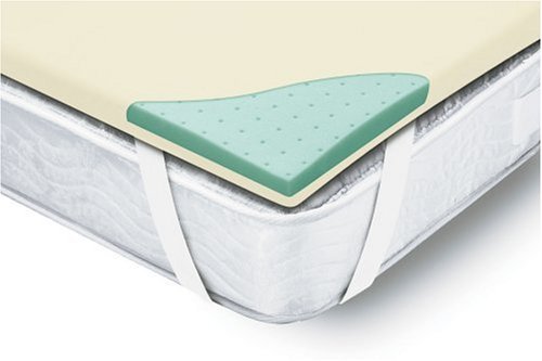 HoMedics 1.5 Premium grade memory foam Bed Topper with Corner Straps, Velour Cover, Queen