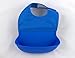 Silicone Bib Set, Roll Up Bib for Compact Storage! Strong Velcro for Simple On & Off to Fit Your Babies Neck, Dishwasher Safe! Set of 2 (Blue & Green)