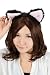 フサフサ猫耳カチューシャ ブラック