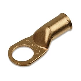 Heavy-Duty Copper Terminal Lug 4-Gauge 3/8" Eye
