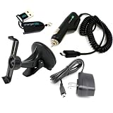 ChargerCity Exclusive CCity Garmin Nuvi 13xx 12xx GPS Travel Kit w/ Windshield Suction Cup Mount, Bracket Cradle Holster, Wall Charger AC Adapter and Car Charger Vehicle Power Cable cord for Garmin Nuvi 1100 1200 1210 1250 1260 1260T 1270 1270T 1290 1290T 1300 1310 1350 1350T 1370 1370T 1390 1390T (Include Free ChargerCity Micro SD Card Reader & Direct Replacement Warranty)