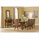 Newport 9 Piece Dining Table Set in Dark Brown Mahogany