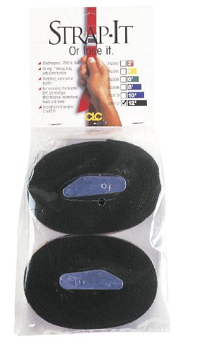 CLC Custom Leathercraft 2WS12 Strap-It Web Tie Down Straps, Black, 12 Ft, 2-Pack