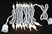 Novelty Lights 20 Light Clear Christmas Craft Mini Light Set, Non-Connectable, White Wire, 8' Long