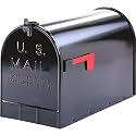 Solar ST200B00 Group Jumbo Steel Rural Mailbox, Black