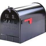 Solar ST200B00 Group Jumbo Steel Rural Mailbox, Black