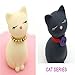 Funny-home Cute Cat Thermal Coffee Tumbler Leakproof Silicone Cup Lid Cover, Random Color