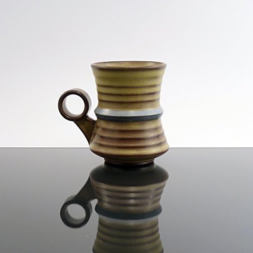 Modern Handmade mug. Muted green coffee mug with ergonomic single finger "ring" handle. Great gift. stoneware pottery. ceramics.
