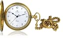 Catorex Men's Les Breuleux 18k Gold Plated Brass White Quartz Pocket Watch