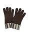 Kenzo Brown & Blue Striped Cuff Knit Wool Gloves