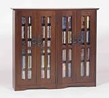 Mission Style Wall Hanging Multimedia Cabinet (WALNUT) (32.5"H x 35.5"W x 7 ....