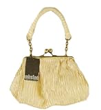 Unlisted Pom Pom Shirred Satin Purse