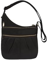 Travelon Anti-Theft Signature 3 Compartment Crossbody Straight Pocket Shoulder Bag