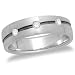 14k White Gold and Black Rhodium Men\'s Machine Set Diamond Band (.15 cttw, G-H Color, I1 Clarity)