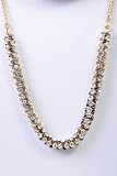 Gold and Black Linked Chain Necklace
