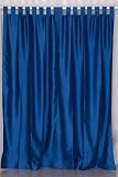 Blue Art Silk Custom made Curtains Drapes Panels Tab Top