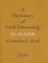 A Dictionary of Vocal Terminology: An Analysis