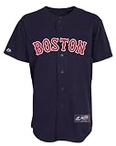 MLB Men's Boston Red Sox Adrian Gonzalez Navy Short Sleeve 6 Button Synthetic Replica Baseball Jersey Spring 2012  (Navy, Large)