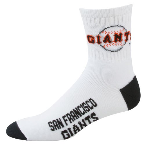 San Francisco Giants White Team Logo Quarter-Length Socks