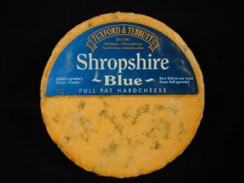 English Shropshire Blue - 9 LB Wedge by Cheese Express