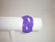 Bracelet Cuff Beads Purple
