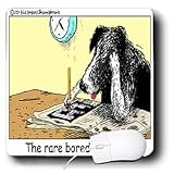 Londons Times Funny Dogs Cartoons - Bored Border Collie - Mouse Pads
