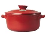 Emile Henry, Flame, Round Stewpot, Red, 24cm  from Emile Henry