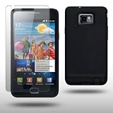 SAMSUNG i9100 GALAXY S2 II SILICONE SKIN WITH SCREEN PROTECTOR BY CELLAPOD CASES BLACKby CELLAPOD