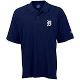 Reebok Detroit Tigers Navy Blue Team Logo Pique Polo