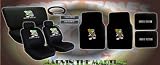 15pc Looney Tunes Marvin the Martian Alien Back Seat Covers with Head Rest Covers, Bench Cover and Steering Wheel Cover with Shoulder Pads and Floor Mats Licensed and Rare Product