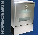 DESIGN Briefkasten EDELSTAHL GLAS Zeitungsfach original ELECSA 1030