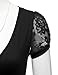 Doublju Women's Laced Short Sleeve Surplice Wrap T Shirts