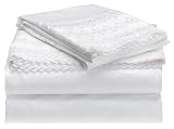 Diamond Collection 400-Thread-Count King Sheet Set, White
