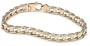 14k Yellow and White Gold Railroad Link Bracelet, 8.5"