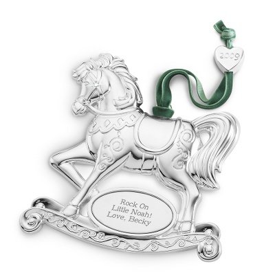 Personalized Rocking Horse Christmas Holiday Ornament Gift