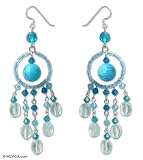  : TOPAZ EARRINGS AZURE DREAMCATCHER 1.4 W 3.5 L