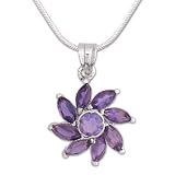 Iolite necklace, 'Blossom in the Breeze'