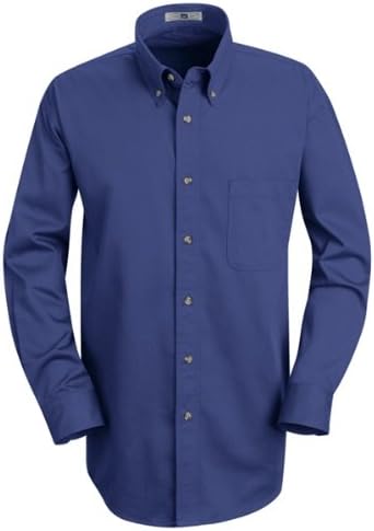 Red Kap 1T12 Men's L/S Meridian Performance Shirt Royal Blue Large Long