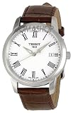 Tissot Men's T0334101601300 T-Classic Dream White Dial Brown Leather Strap Watch