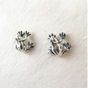 Click here to buy Sterling Silver Dart Frog Post Earrings by Sosi B..