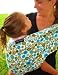 100% Cotton Reversible Baby Sling Carrier with Leg Rest Cushion, Lagoon Design, Large
