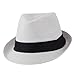 Kid's Paper Straw Black Band Fedora - Red OSFM