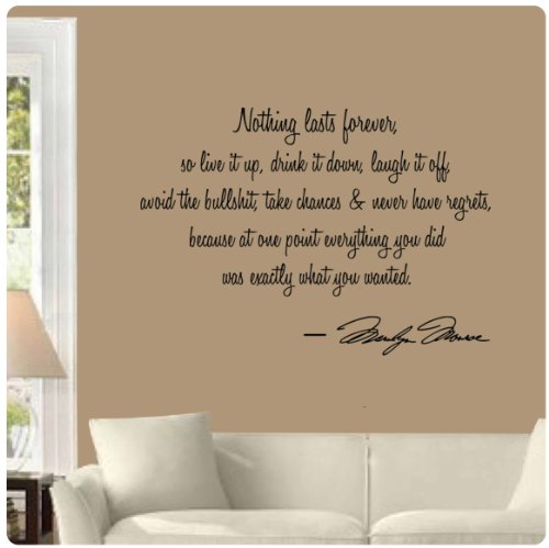 ... Marilyn Monroe Wall Decal Sticker Art Mural Home Décor Quote from ... Marilyn Monroe Wall Decal Sticker Art Mural Home Décor Quote from