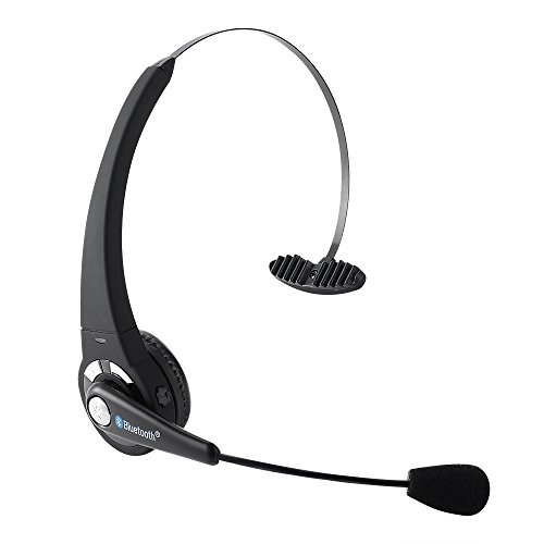 VicTsing® Over-the-Head Multipoint Noise Canceling Bluetooth Headset With Mic Handsfree Calling for iPhone 6 5s 4 4s, Android LG Sony Blackberry Samsung HTC Nokia Smartphoens Compatible With All Bluetooth Enabled Devices- Super Light Weight