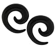 Acrylic Neon Swirl Black Expander 6g - Sold as Pair