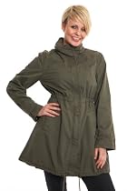 "VILA" KHAKI COTTON WOMENS FASHION PARKA