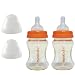 Thinkbaby Twin Pack Baby Bottles, Orange, 2 Pack, 5 Ounce