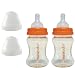 Thinkbaby Twin Pack Baby Bottles, Orange, 2 Pack, 5 Ounce