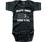 Rebel Ink Baby Infants' Beastie Babies, License To Spill Short Sleeve Snap Onesies