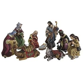 ACE Hardware (Porcelain) N0181-1 Xmas 9 Piece Nativity SET 10 by Ace